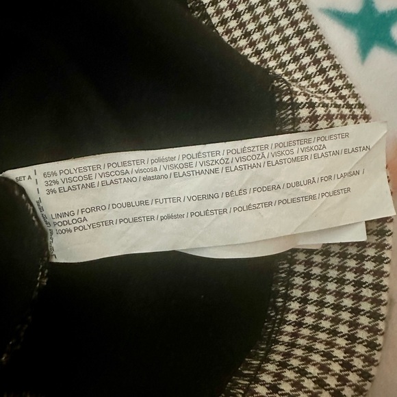 Mango‎ Monochrome Houndstooth A-Line Skirt - Picture 6 of 8